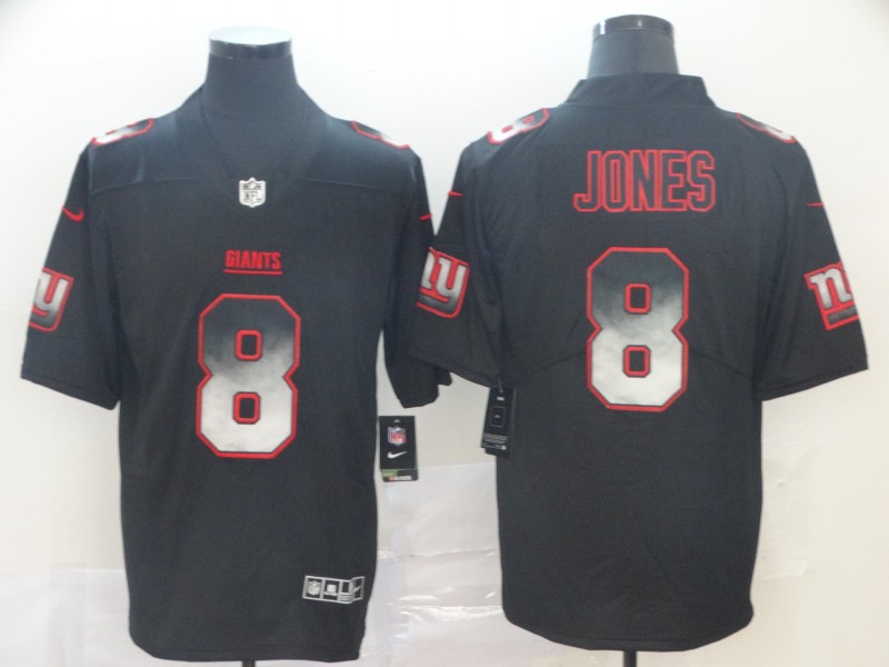 Men's New York Giants #8 Daniel Jones Black Jersey